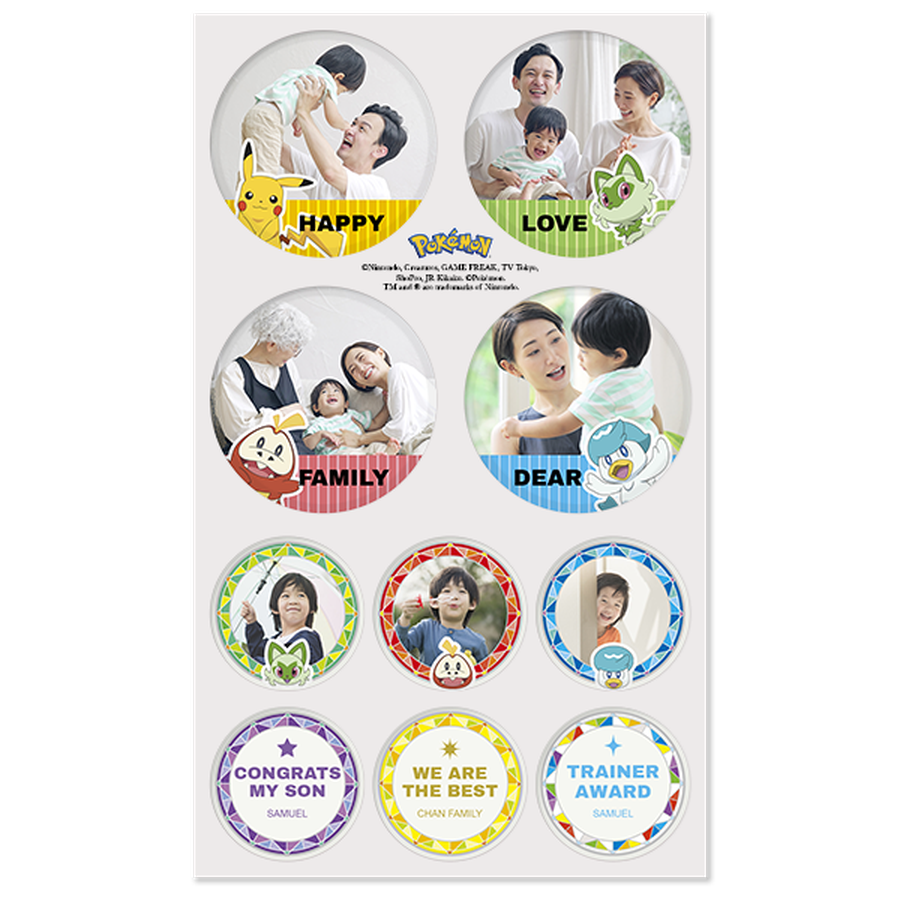 Pokémon - Trainer Badges Stickers Stickers | Stickers | Photobook Malaysia